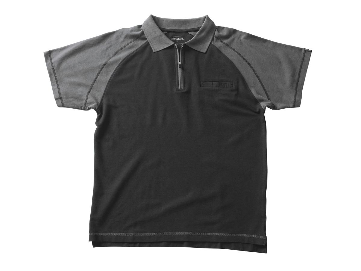 MASCOT Polo-Shirt BIANCO Image,schwarz/anthrazit,Gr. S