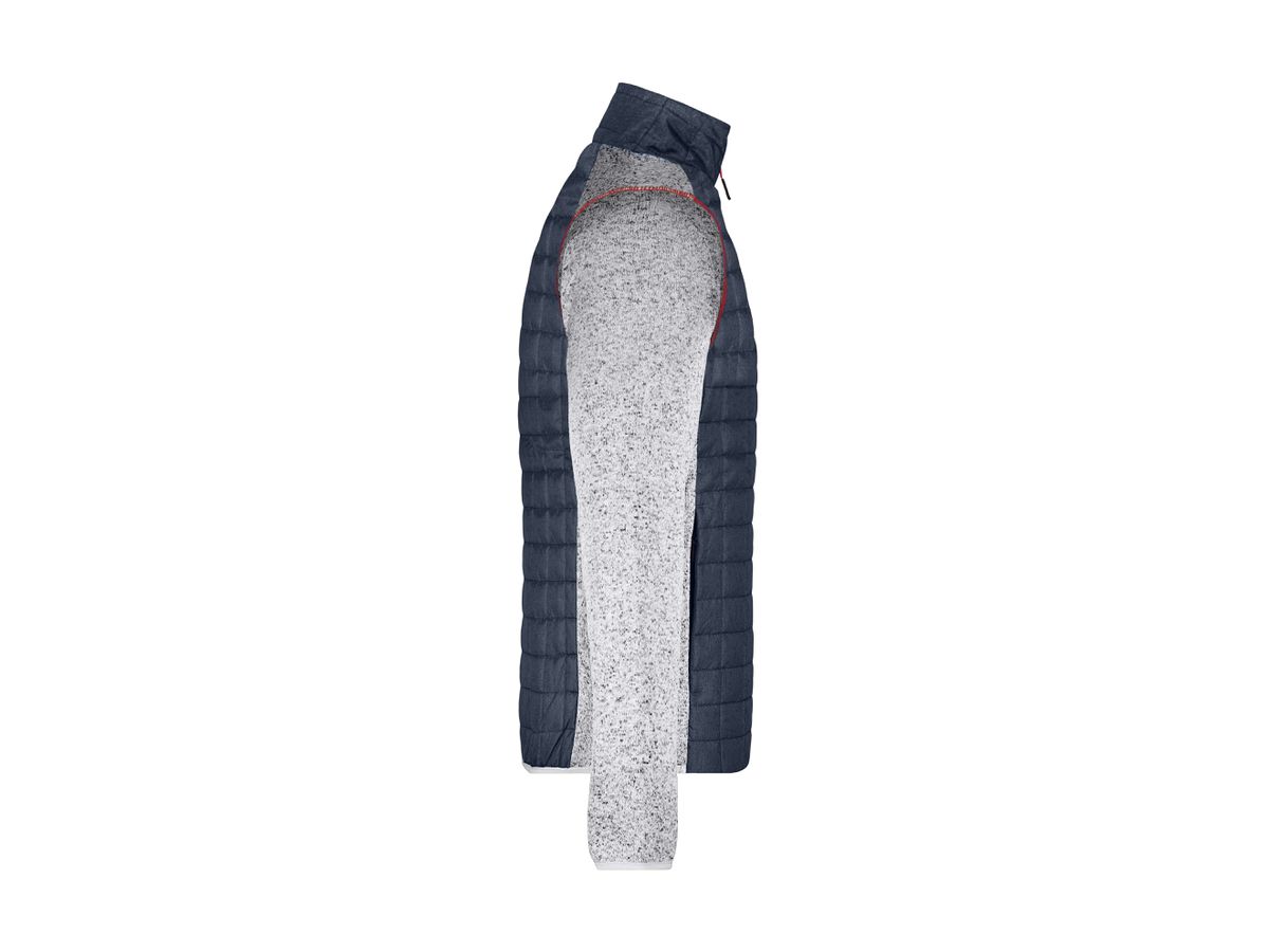 JN Men's Knitted Hybrid Jacket JN742 light-melange/anthracite-melange Gr. S
