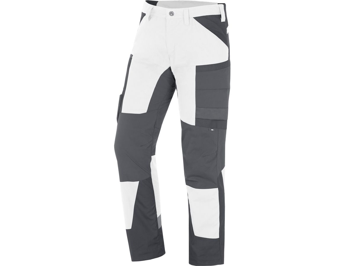 FHB Arbeitshose MIO elastisch 123120 weiß-anthrazit, Gr. 64
