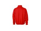 JN Workwear Half Zip Sweat JN831 70%BW/30%PES, red, Größe 4XL