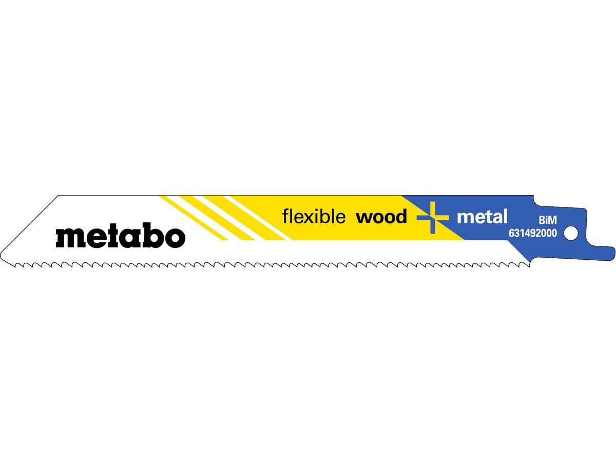 METABO Säbelsägeblatt Flexible Wood Metal BIM 150/1.8/2.6 mmS922VF VE 25