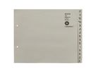 Leitz Registerserie 13060085 DIN A4 A-Z für 6Ordner Tauenpapier grau