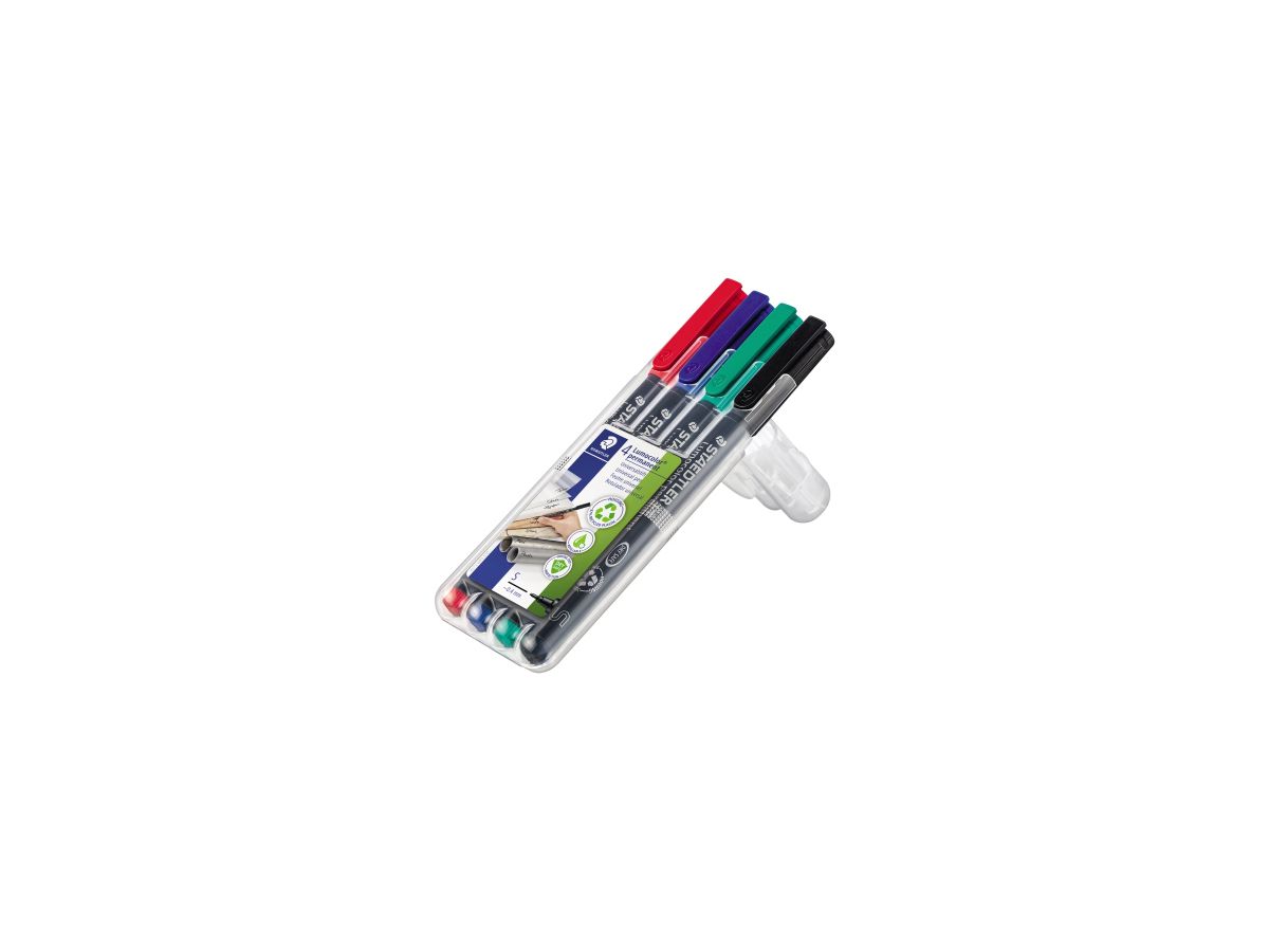 STAEDTLER Folienschreiber Lumocolor 313 WP4 0,4mm sortiert 4 St./Pack.