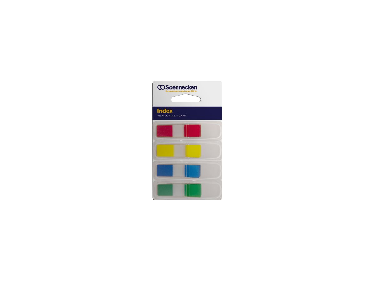 Soennecken Haftstreifen Index Mini 5824 11x43mm 35Bl. 4 St./Pack.