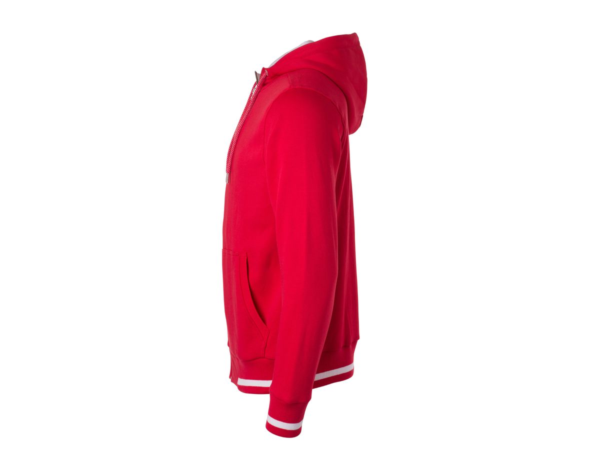 JN Men's Club Sweat Jacket JN776 red/white, Größe S