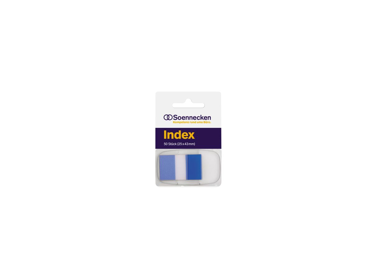 Soennecken Haftstreifen Index 5822 25x43mm 50Streifen blau