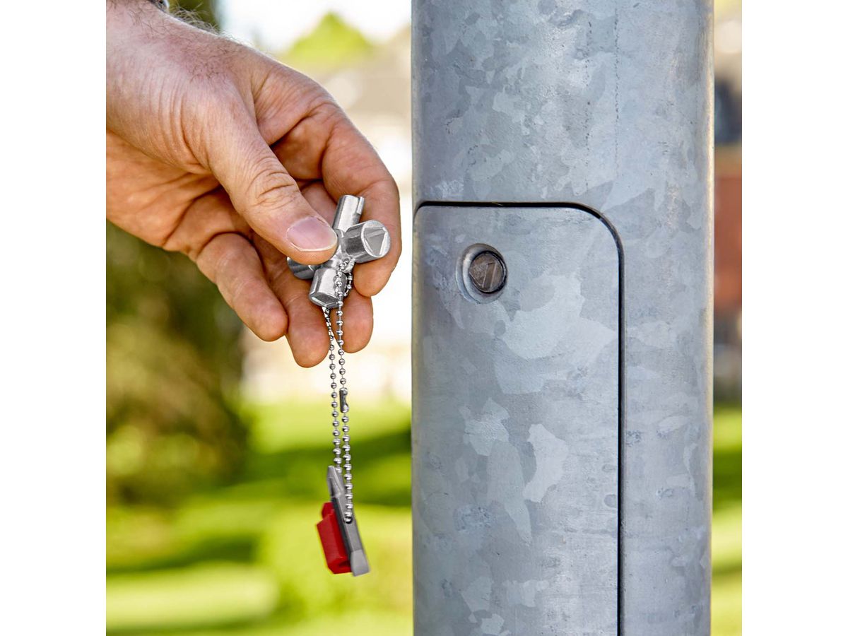 KNIPEX 00 11 02 Schaltschrankschlüssel f. Schränke und Absperrsysteme 44 mm