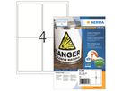 HERMA Etikett Outdoor 9539 99,1x139mm weiß 160 St./Pack.
