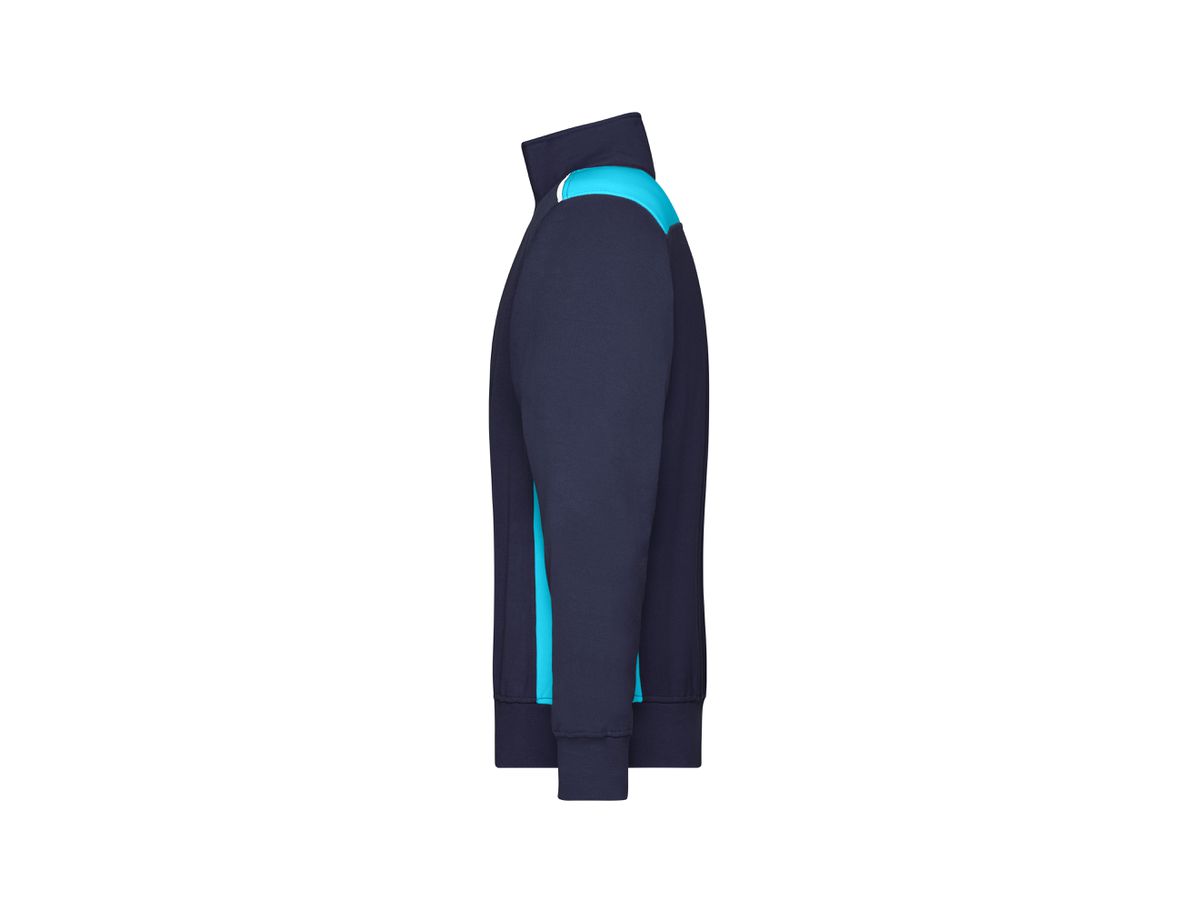 JN Sweatshirt mit Stehkragen JN868 navy/turquoise, Größe XXL