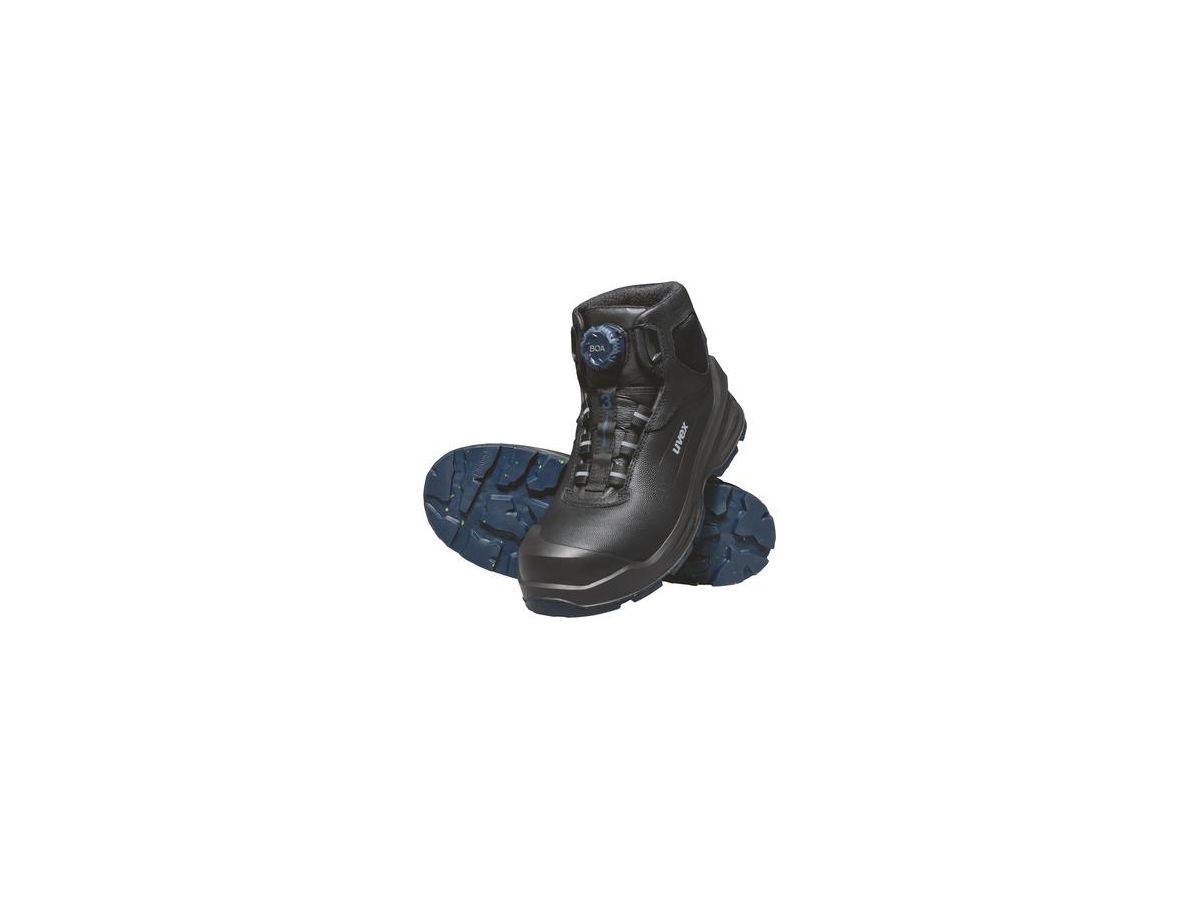 UVEX 3 MACSOLE Sicherheits-Stiefel BOA Gr. 42 W10 S3S ESD HRO schwarz, 6864.1