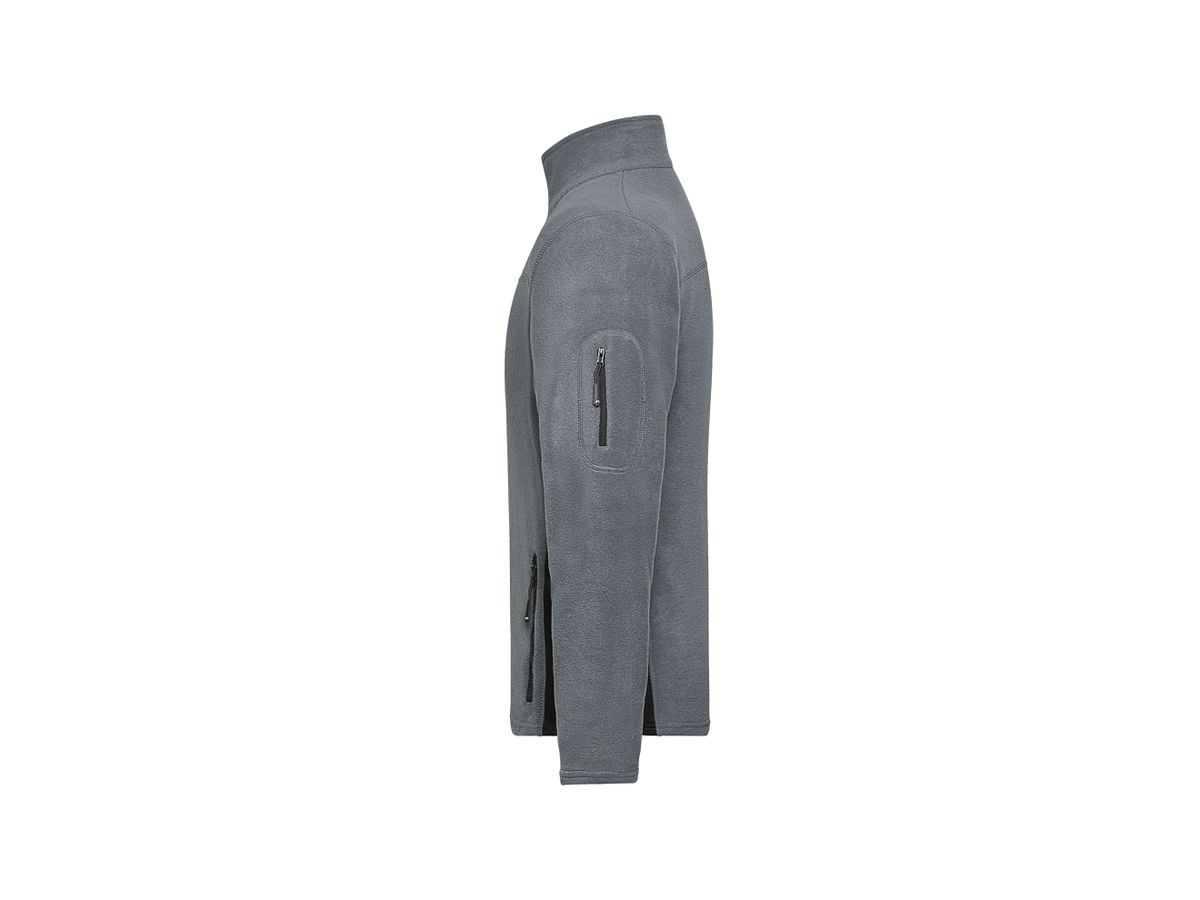JN Men's Workwear Fleece Jacket JN842 100%PES, carbon/black, Größe 6XL