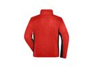 JN Men's Workwear Fleece Jacket JN842 100%PES, red/black, Größe XS
