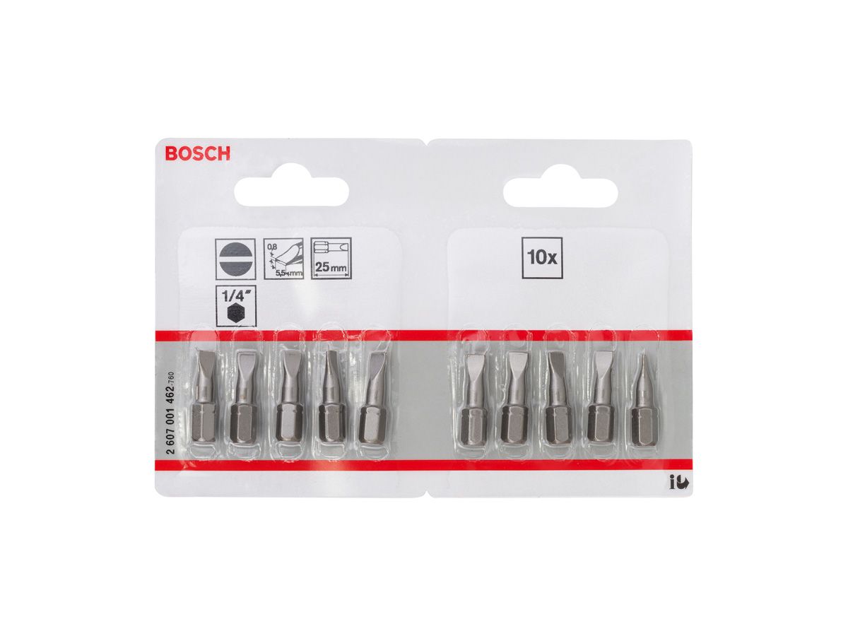 10 ST. LS-BITS 0.8X5.5 XH 25MM