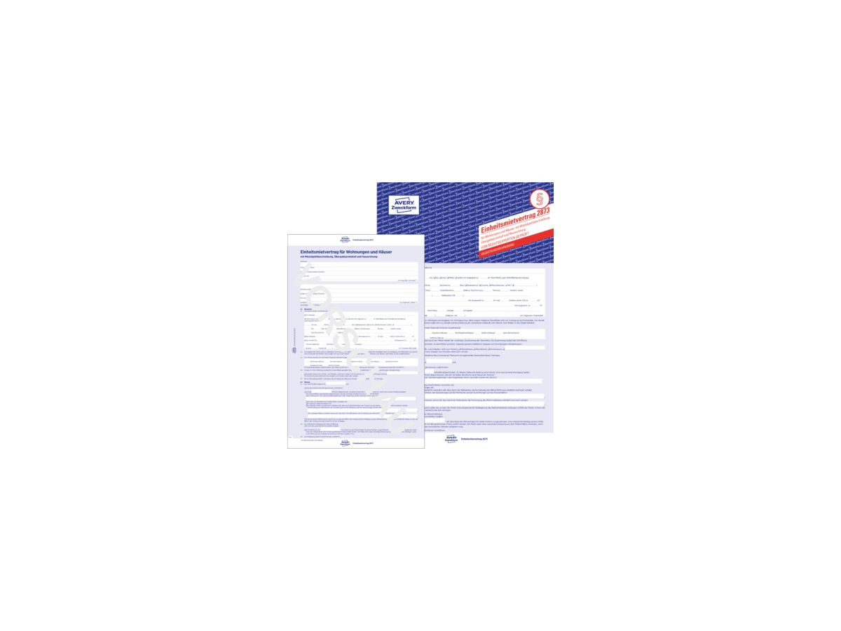 Avery Zweckform Mietvertrag 2873 DIN A4 2x4Blatt