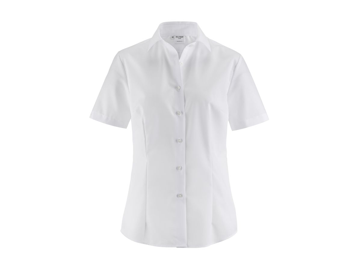 OLYMP Damenbluse Luxor modern fit Gr. 32 weiß Kurzarm, 0630-12