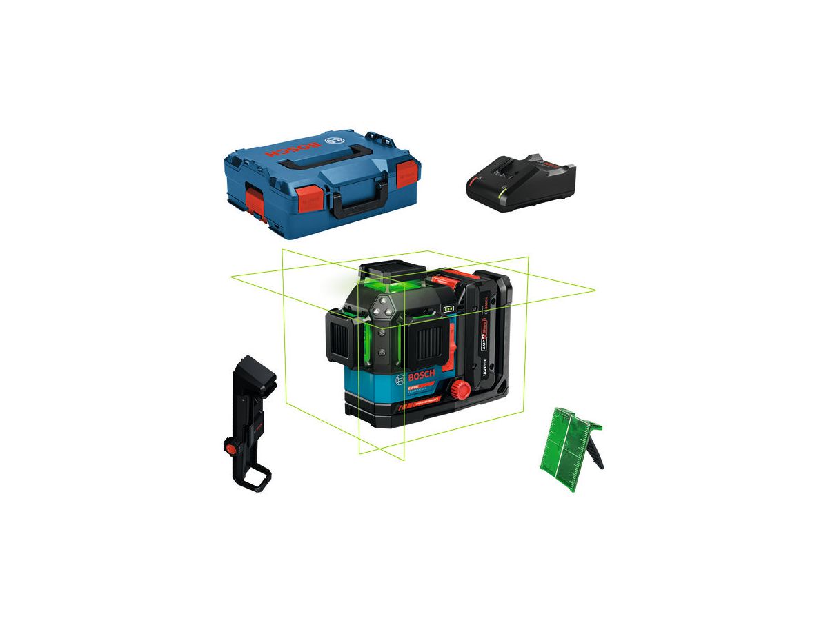 BOSCH EXPERT Linienlaser EXLL18V-120-33CG DK20, Akku, Ladegerät
