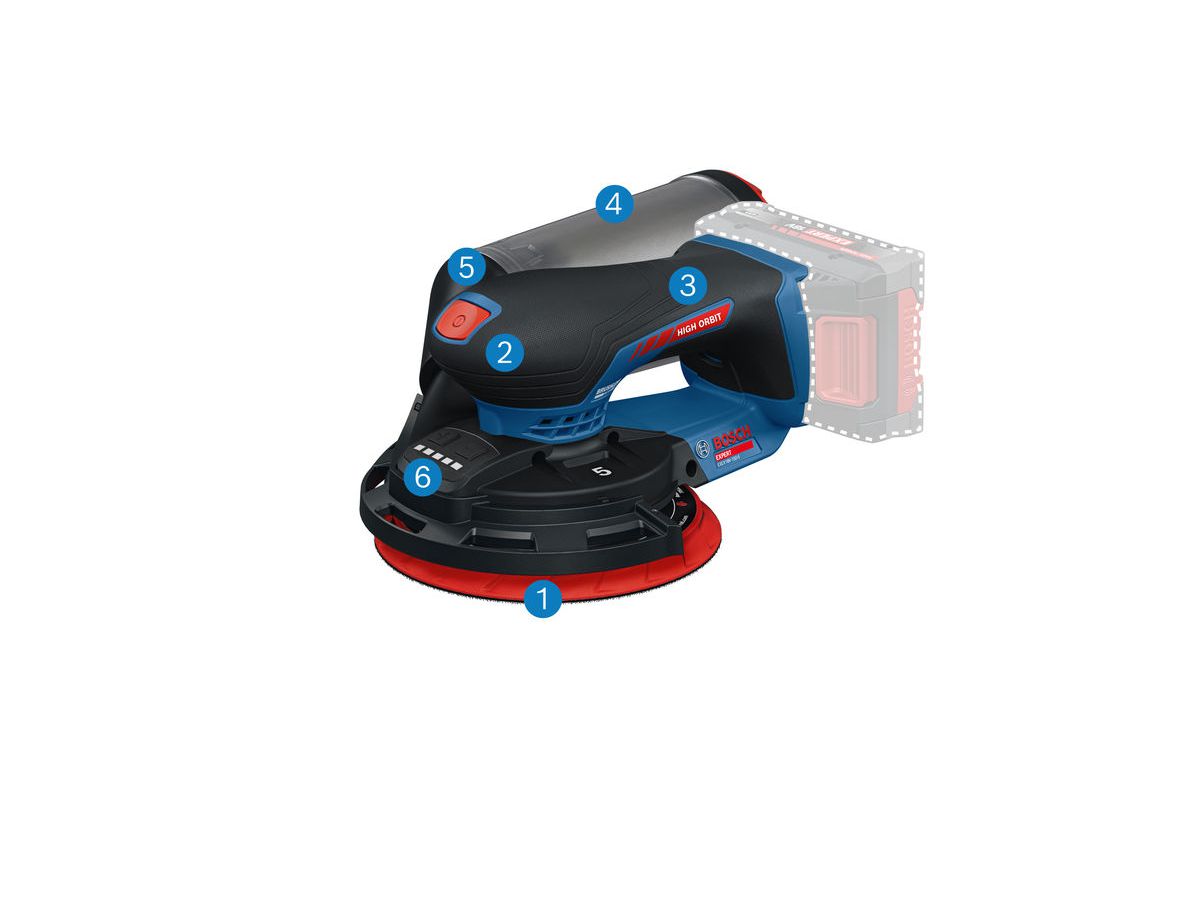 BOSCH Akku-Exzenterschleifer EXEX18V-150-5, solo, im Karton