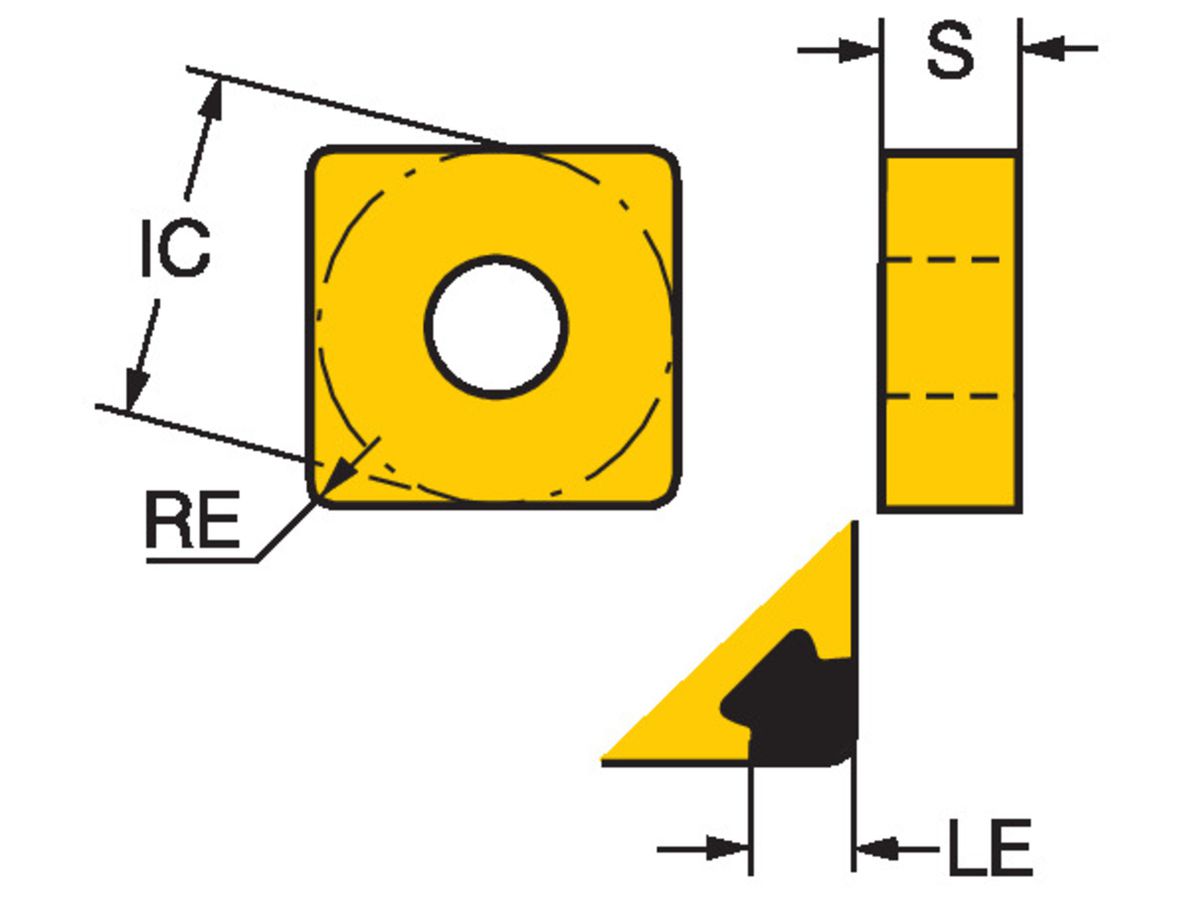 COROMANT T-Max P Schneidplatte zum Drehen SNGA120412S02035B7525