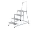 MUNK Alu-Arbeitspodest 4 Stuf. mit Handlauf, starr