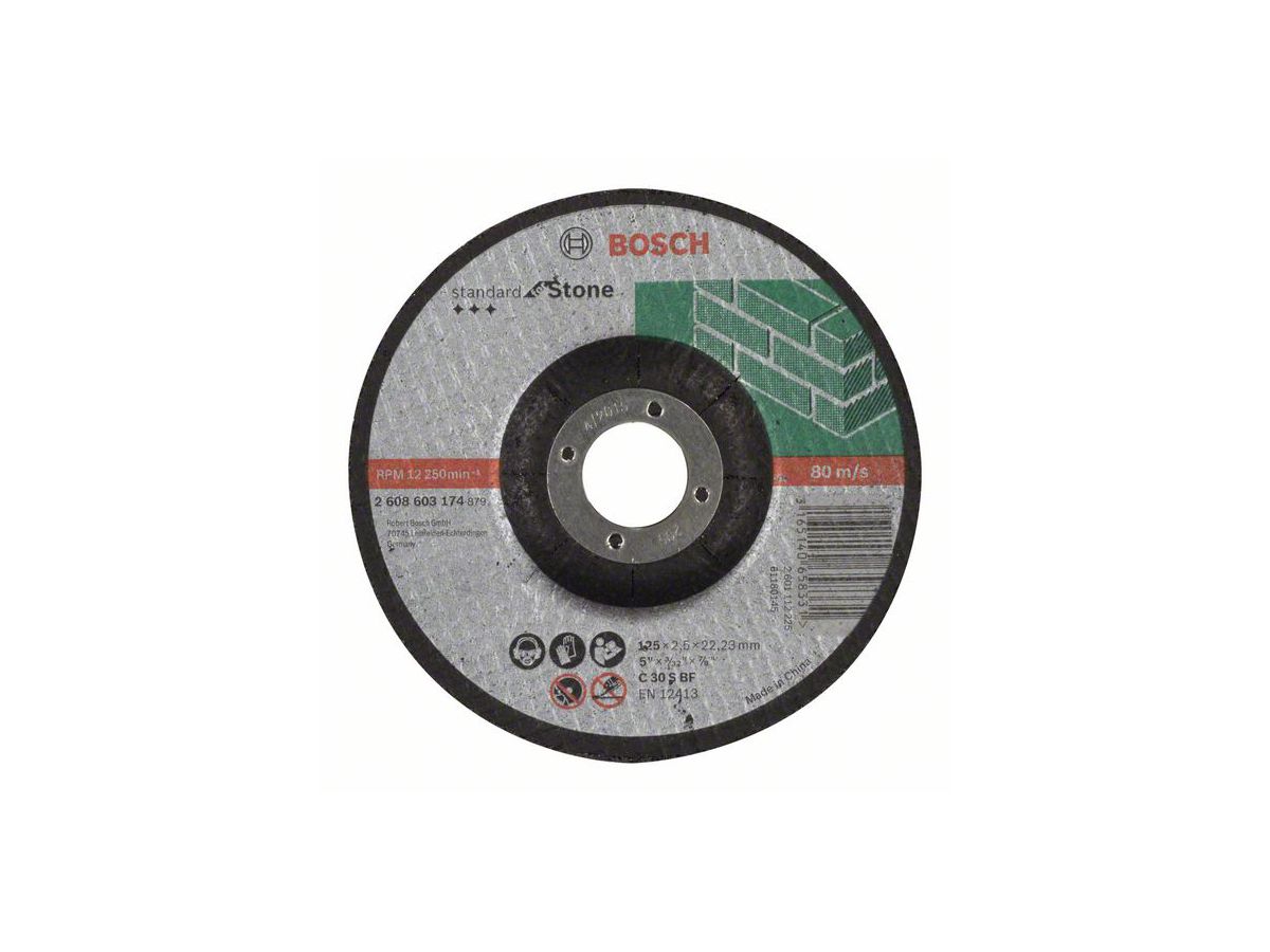 BOSCH Trennscheibe gekröpft Standard for Stein 125x2,5 mm