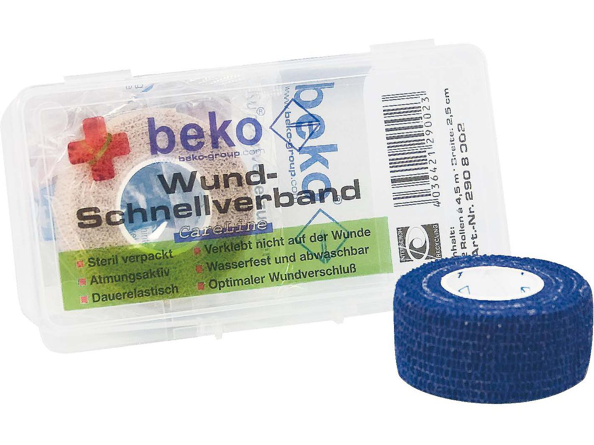 BEKO Wund-Schnellverband Box 2 Rollen a 4,5 m., 25 mm breit