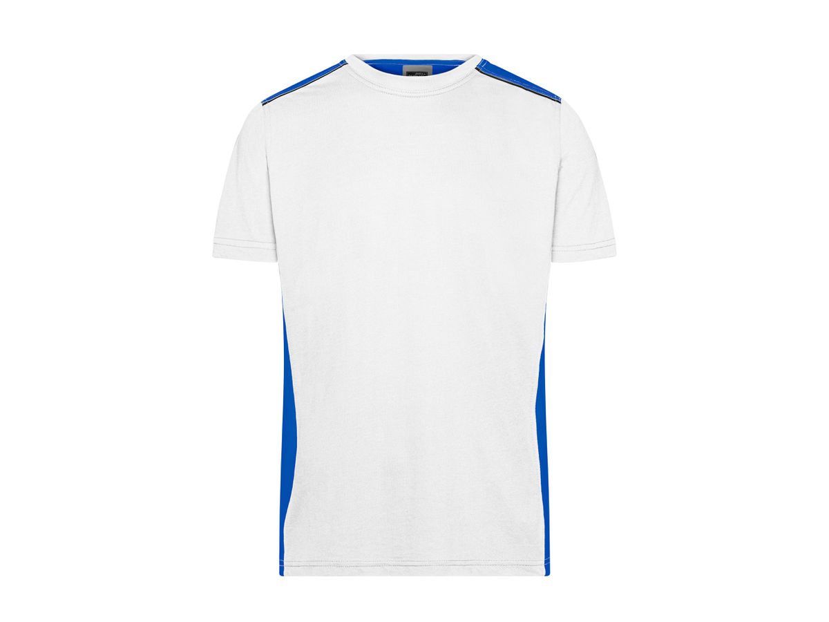 JN Herren Workwear  T-Shirt JN860 white/royal, Größe L
