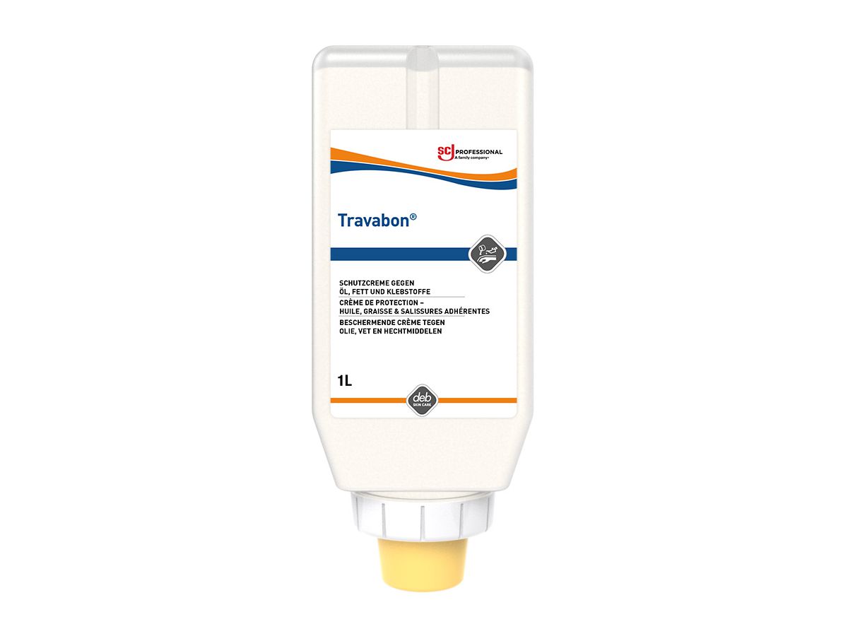 SC JOHNSON Hautschutzcreme Travabon 1.000 ml Softflasche, 22325