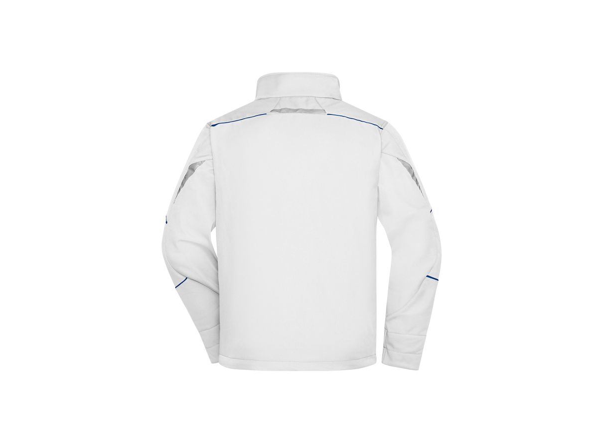 JN Funktionelle Softshell-Jacke JN851 white/royal, Größe XXL