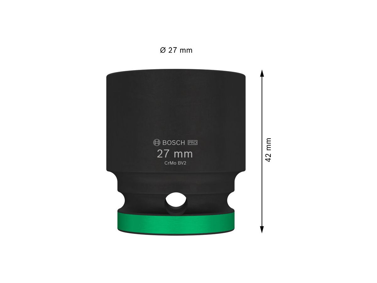 BOSCH PRO Steckschlüsselsatz 1/2", kurz 27 mm