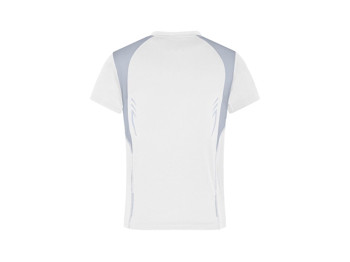 JN Running-T Junior JN397K 100%PES, white/silver, Größe L
