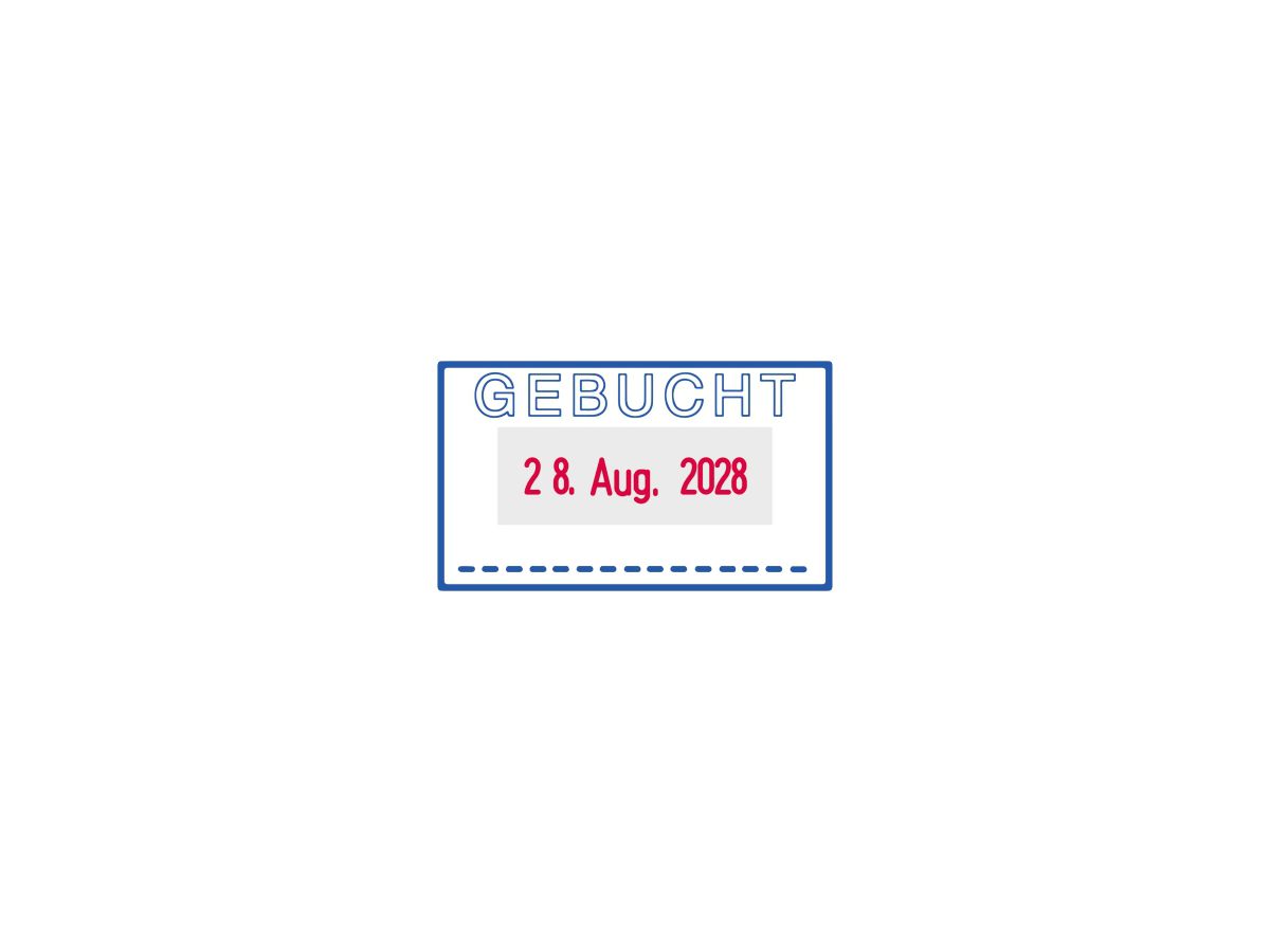 trodat Datumstempel Printy-Dater 4750/L7 41x24mm GEBUCHT gr/sw