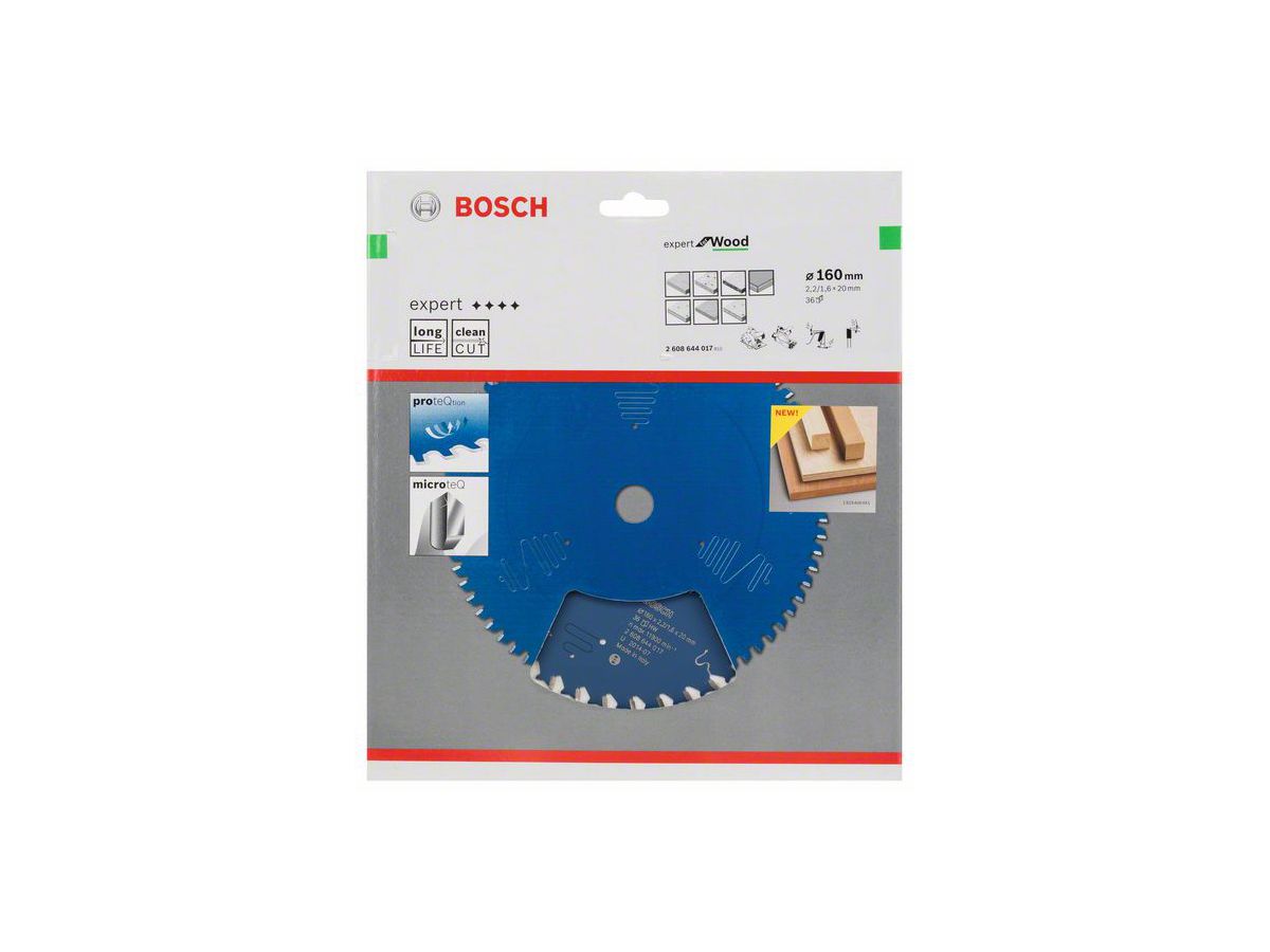 BOSCH Kreissägeblatt Expert for Wood 160x20x2,2/1,6 mm, 36 Z