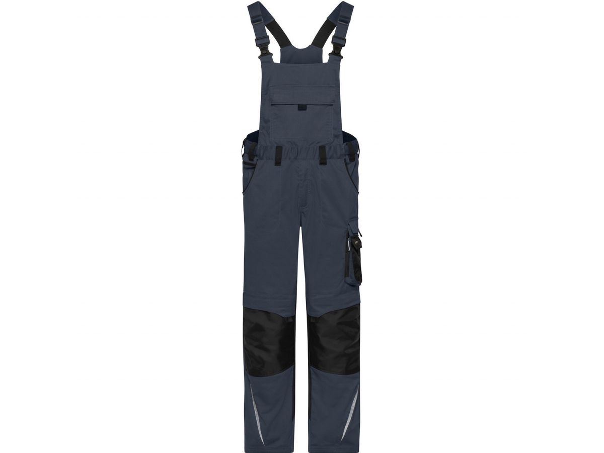 JN Workwear Pants with Bib JN1833 carbon/black Gr. 28