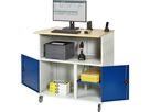 EDV-Tisch Moritz H1100 mm mobil, RAL 7035/5010
