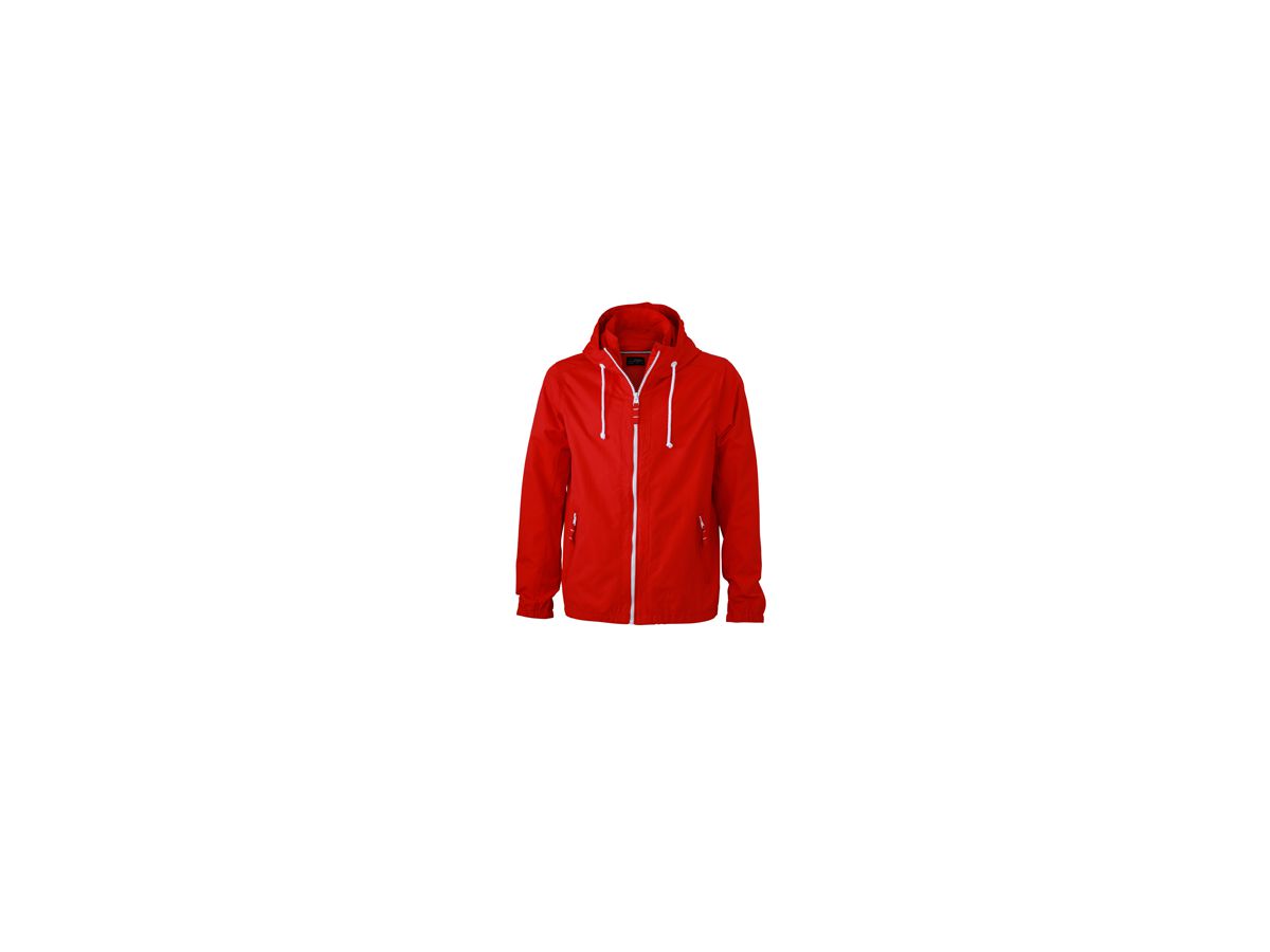 JN Mens Sailing Jacket JN1074 100%PA, red/white, Größe 2XL