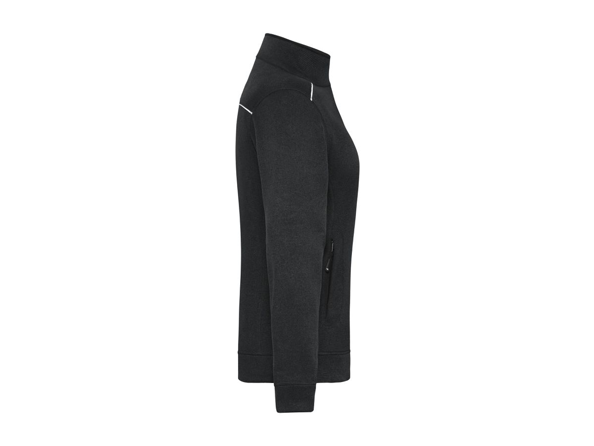 JN Damen Strickfleece-Jacke JN897 black/black, Größe 3XL