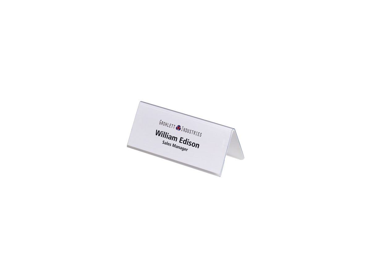 DURABLE Tischnamensschild 805019 150x61/122mm tr 25 St./Pack.