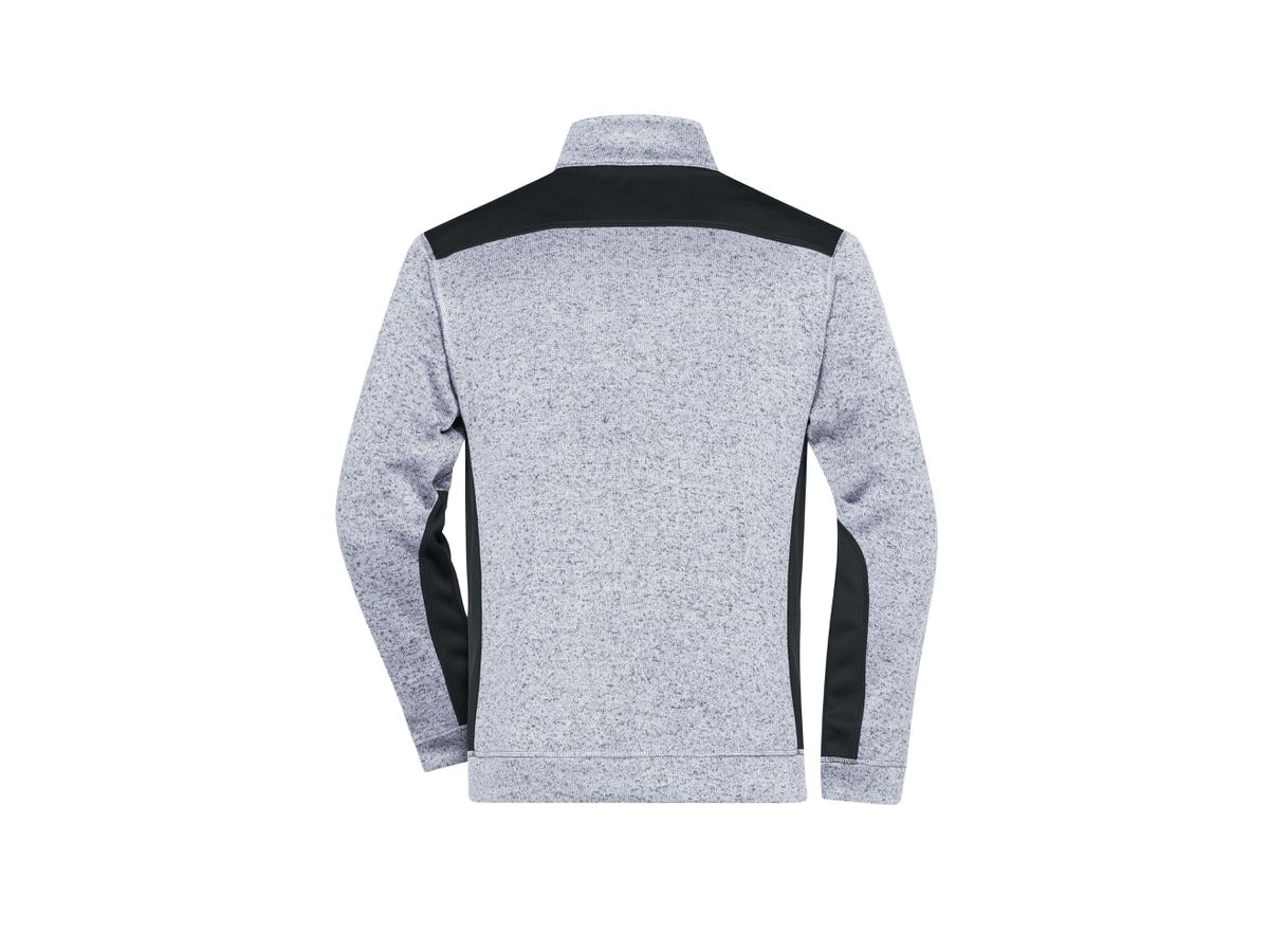 JN Strickfleece Jacke white-melange/bl. 100% Polyester 280g/m JN 862 Gr. XL
