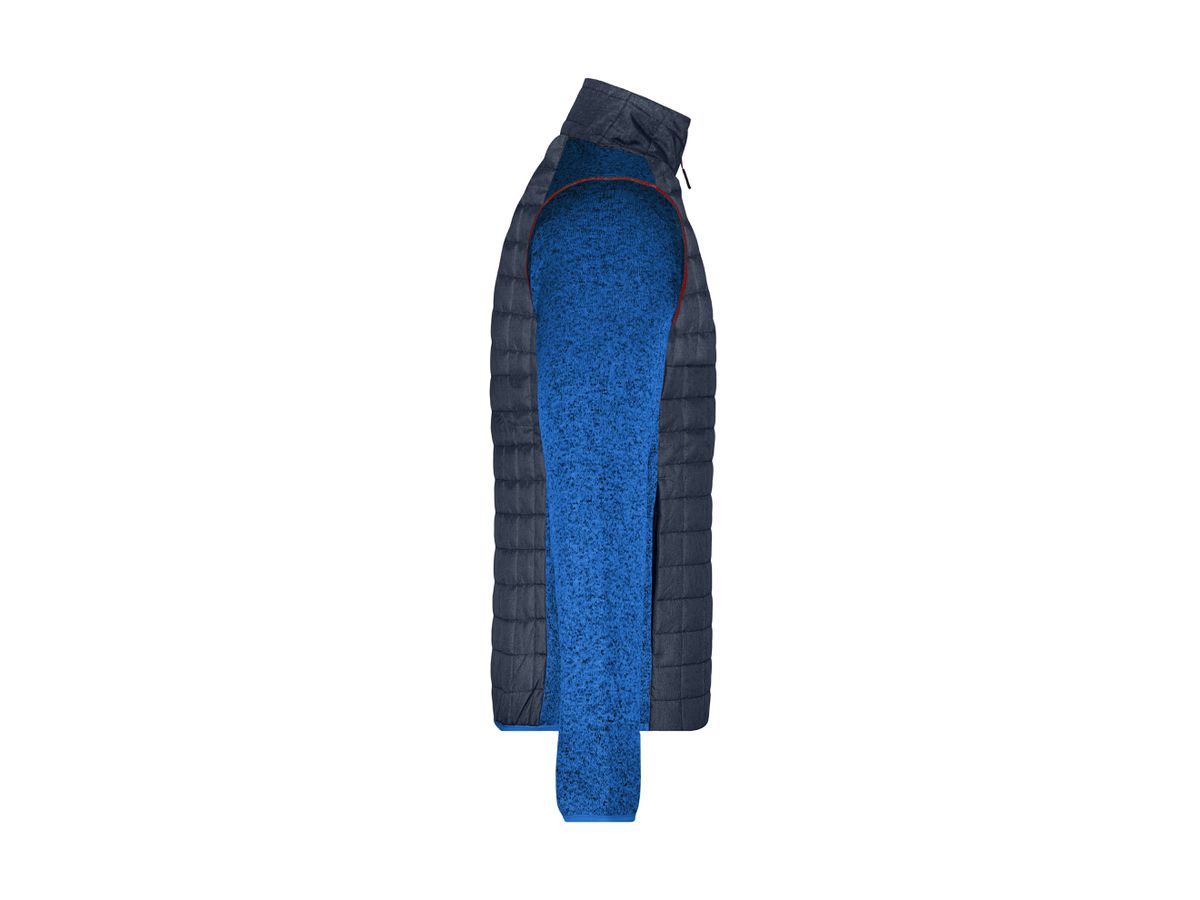 JN Men's Knitted Hybrid Jacket JN742 royal-melange/anthracite-melange Gr. XL