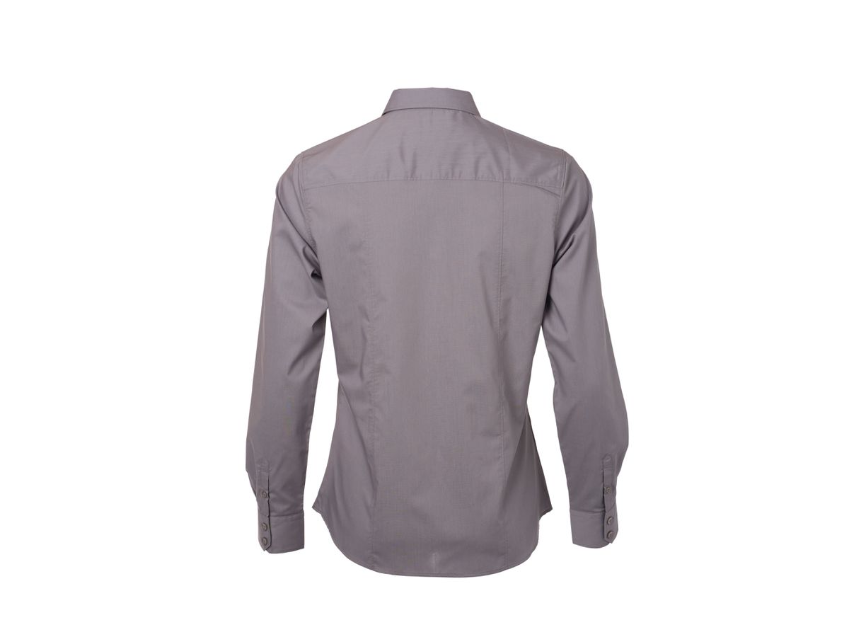 JN Ladies' Shirt Longsleeve Poplin JN677 steel, Größe XXL