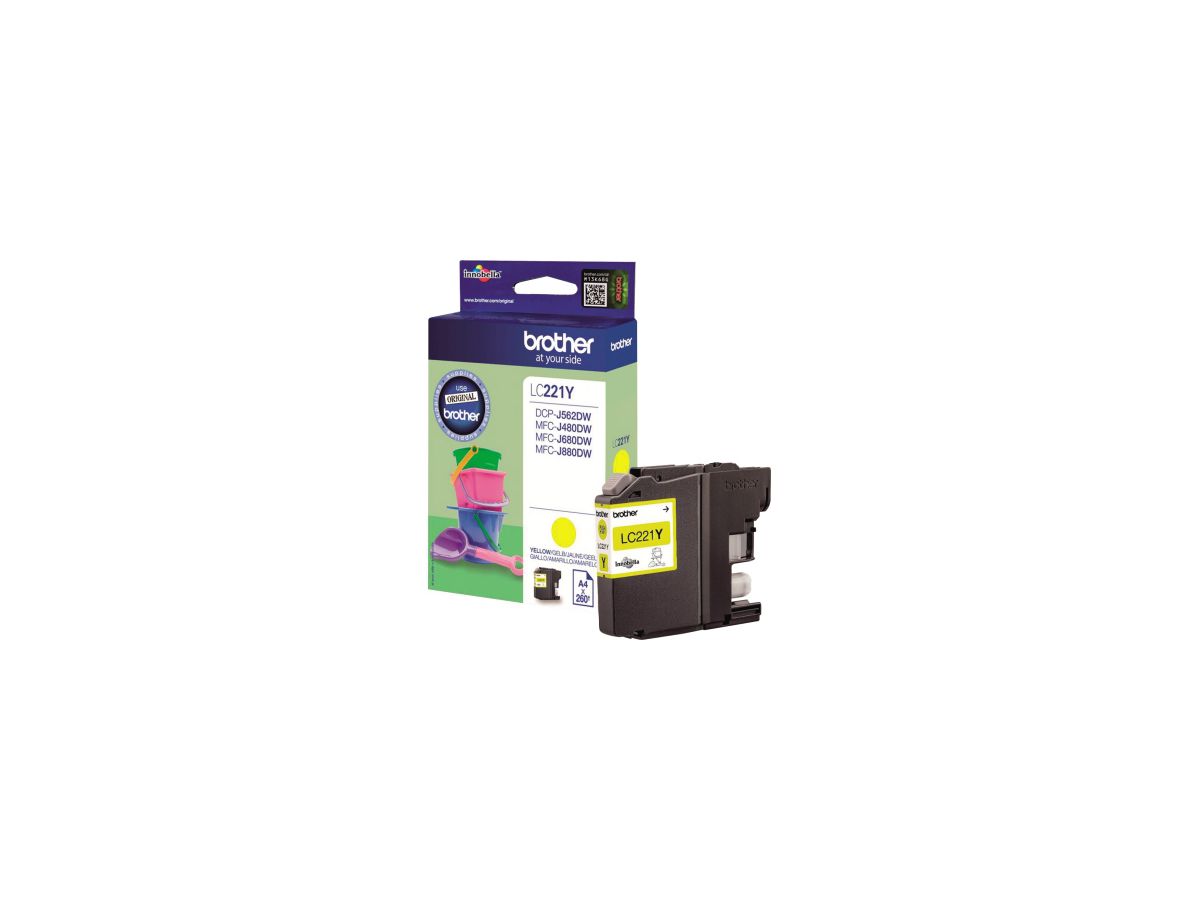 Brother Tintenpatrone LC221Y 260Seiten gelb
