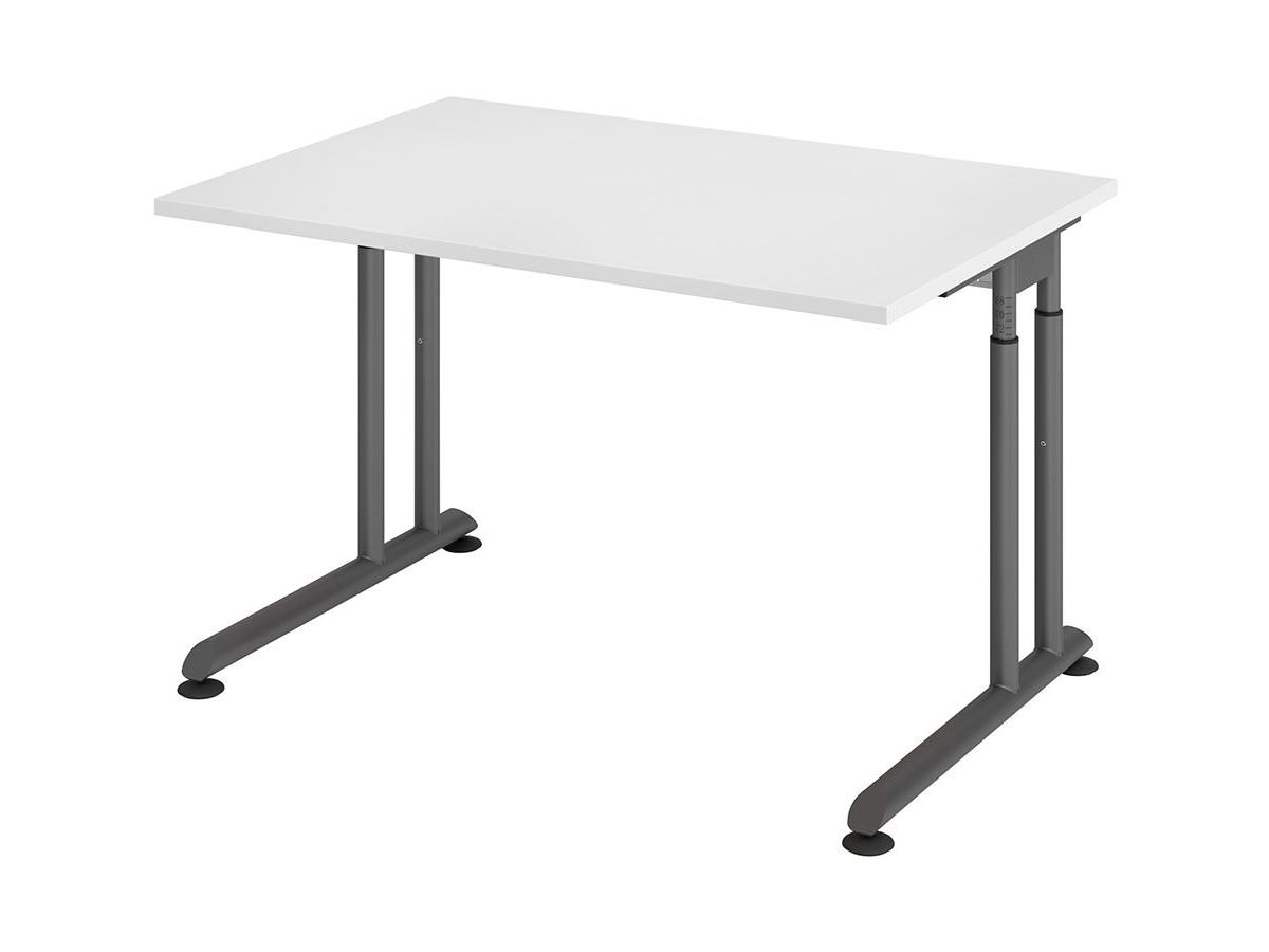 Schreibtisch C-Fuß 1200x800 mm Weiß