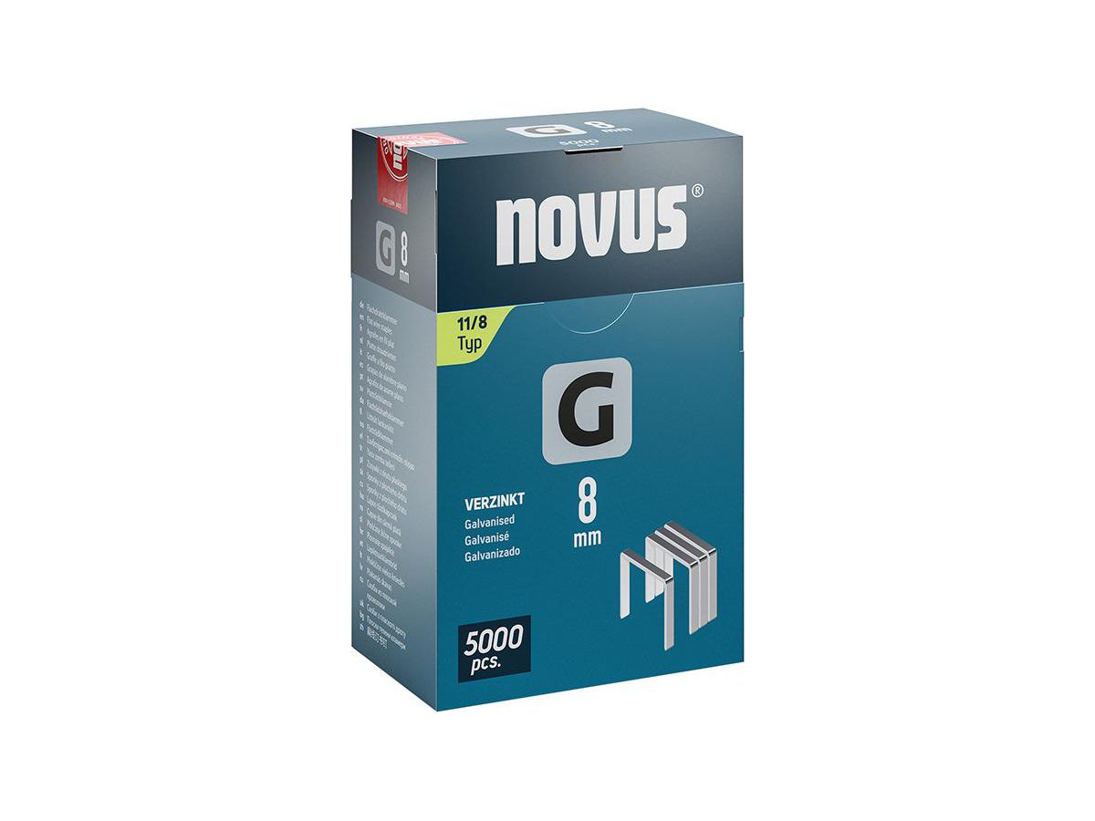NOVUS Klammer G 11 8 mm VE 5.000 Klapp-FS