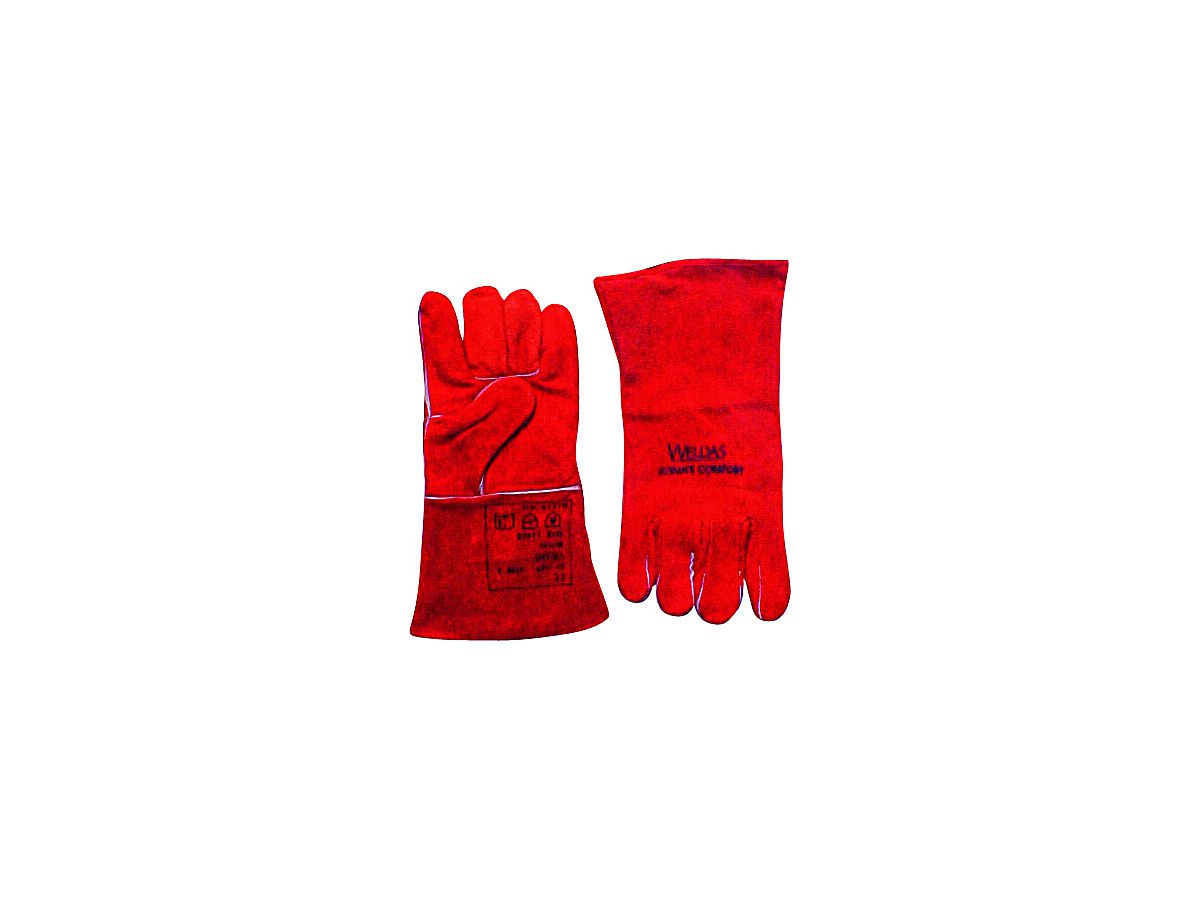 Welding Glove RED WELDAS 34 cm long Cotton, Size: XL