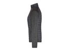 JN Ladies' Knitted Hybrid Jacket JN741 grey-melange/anthracite-melange Gr. S