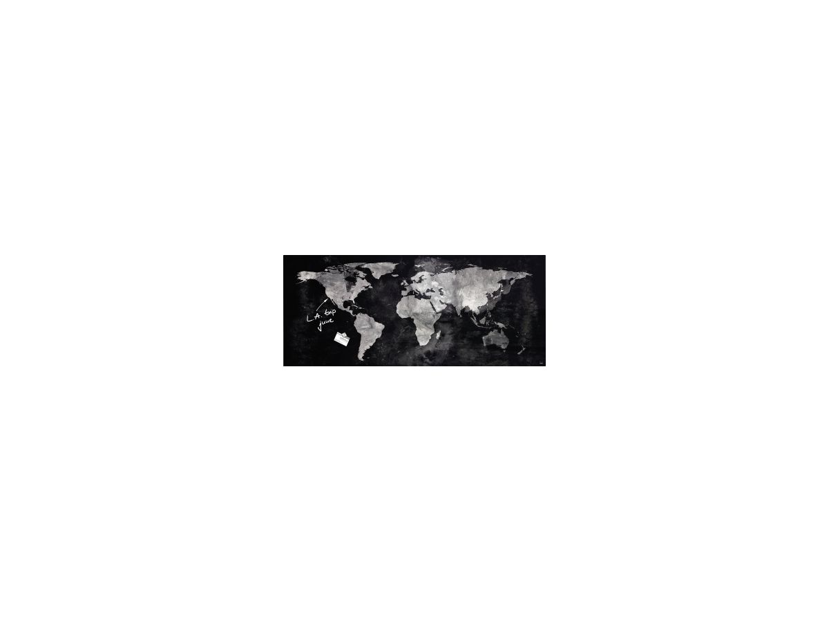 Sigel Multifunktionstafel artverum GL246 130x55cm World Map