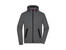 JN Men's Hooded Jacket JN1144 dark-melange, Größe L