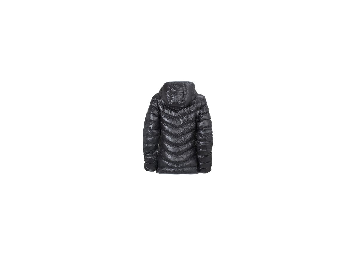 JN Ladies Down Jacket JN1059 100%PA, black/grey, Größe L