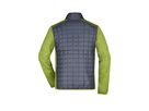 JN Men's Knitted Hybrid Jacket JN742 kiwi-melange/anthracite-melange Gr. S