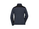 JN Strickfleece Jacke carbon-melange/bl. 100% Polyester 280g/m JN 861 Gr. 2XL